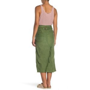 Free People Green Asymmetrical Hem Skirt Size Small/Medium main image 0